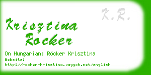 krisztina rocker business card